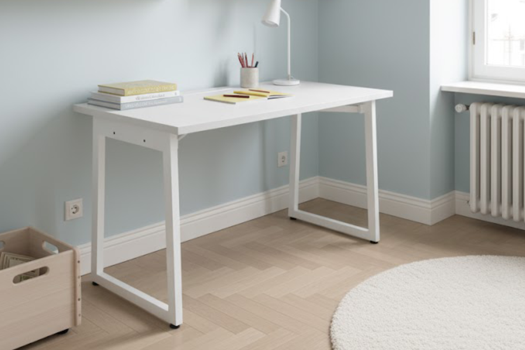 Vilinze Biga Sabit Mdf Metal Ayak Çalışma Ofis Masası - 60x120 cm