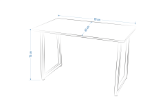 Vilinze Biga Çalışma Ofis Masası ve Deniz Çalışma Ofis Sandalyesi Set - 60x90 cm Kırçıllı Gri/Kollu