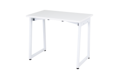 Vilinze Biga Çalışma Ofis Masası ve Deniz Çalışma Ofis Sandalyesi Set - 60x90 cm Beyaz/Kollu