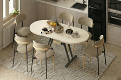 Vilinze Venüs Sandalye Afyon Mutfak Masası Takımı - 80x140 cm