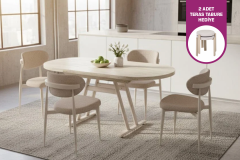 Vilinze Venüs Sandalye Afyon Mutfak Masası Takımı - 80x140 cm