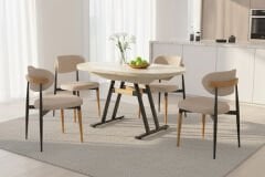 Venüs Sandalye Afyon Mutfak Masası Takımı - 80x140 cm