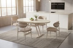Venüs Sandalye Afyon Mutfak Masası Takımı - 80x140 cm