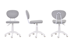 Vilinze Biga Çalışma Ofis Masası ve Deniz Çalışma Ofis Sandalyesi Set - 60x120 cm Kırçıllı Gri/Kolsuz