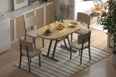 Vilinze Miray Sandalye Afyon Mutfak Masası Takımı - 80x140 cm