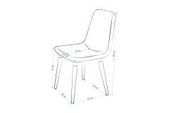 Vilinze Tosya Naturel Ahşap Ayak Sandalye