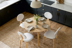 Vilinze Lodos Sandalye Demre Yuvarlak Mutfak Masası Takımı - 90x90 cm