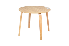 Vilinze Lodos Sandalye Demre Yuvarlak Mutfak Masası Takımı - 90x90 cm Naturel