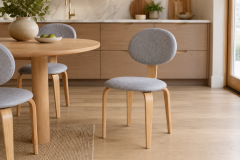 Vilinze Lodos Naturel Ayak Ahşap Teddy Sandalye