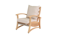 Vilinze Nora Ahşap Tek Kişilik Berjer Krem