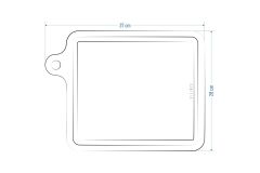 Doğal Meşe Yatay Sunum - Kesme Tahtası 18mm-Kare
