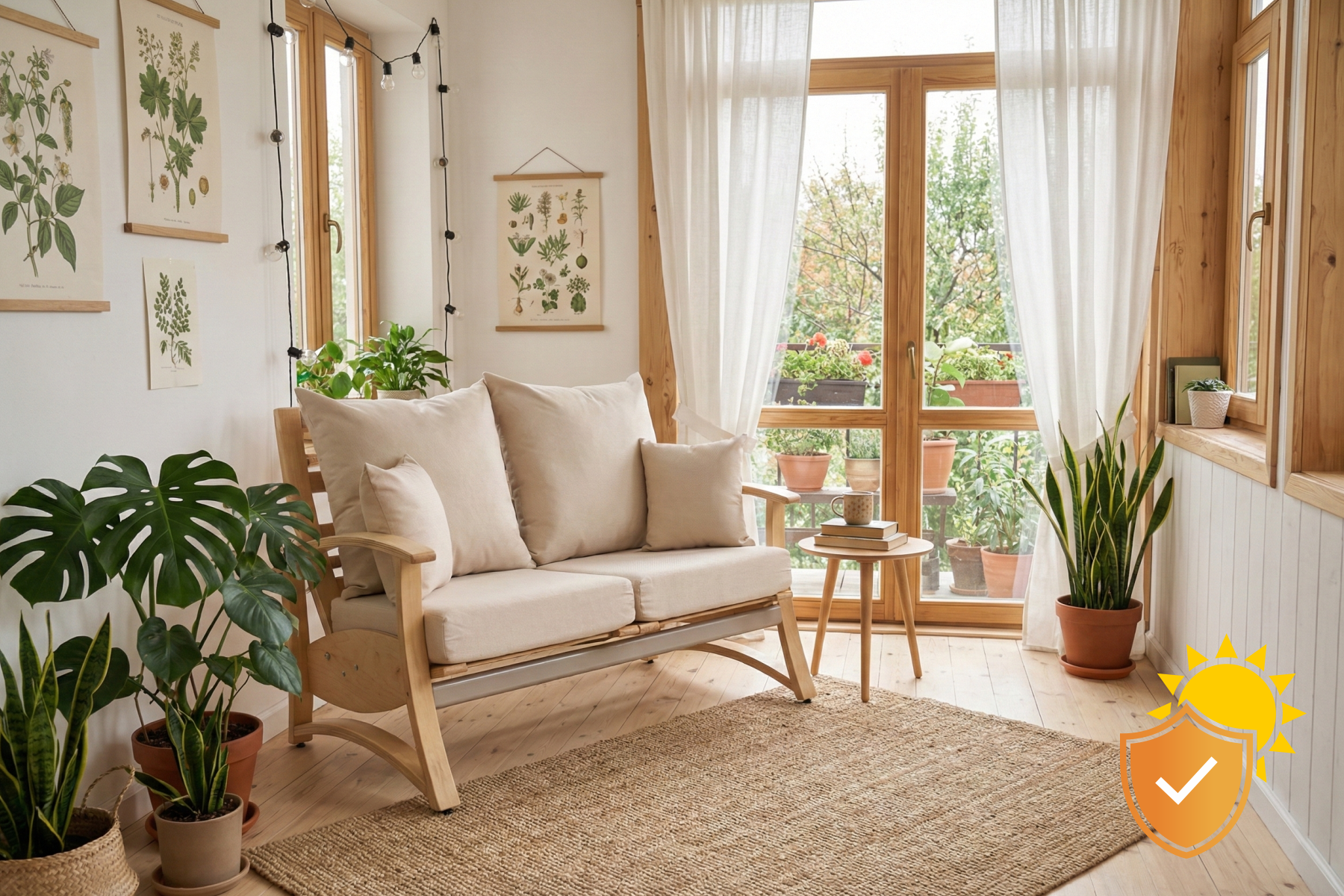 Vilinze Nora 2'li Koltuk Krem