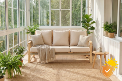 Vilinze Nora 3'lü Koltuk Krem