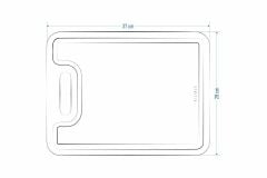 Doğal Meşe Oval Sunum - Kesme Tahtası 18mm-Dik