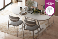 Vilinze Venüs Sandalye Afyon Mutfak Masası Takımı - 80x140 cm