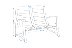 Vilinze Nora 321 Eva Orta Sehpalı Bahçe Balkon Takımı