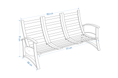Vilinze Nora 321 Eva Orta Sehpalı Bahçe Balkon Takımı