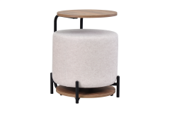 Vilinze Çok Amaçlı Metal C Sehpa Puf Seti