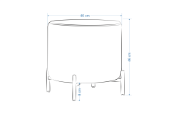 Vilinze Çok Amaçlı Metal C Sehpa Puf Seti