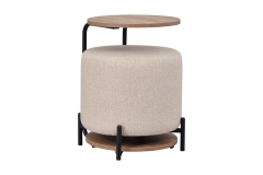 Vilinze Çok Amaçlı Metal C Sehpa Puf Seti