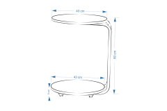 Vilinze Çok Amaçlı Metal C Sehpa Puf Seti