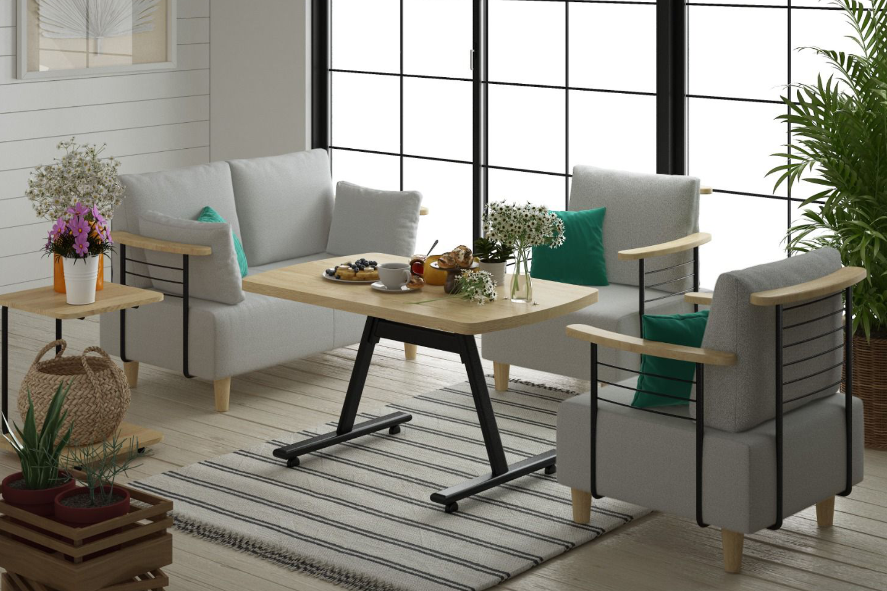 Vilinze Serdivan 211 Kayra Masa Koltuk Takımı