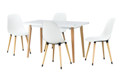 Vilinze Eames Sandalye Avanos Ahşap Mdf Mutfak Masası Takımı