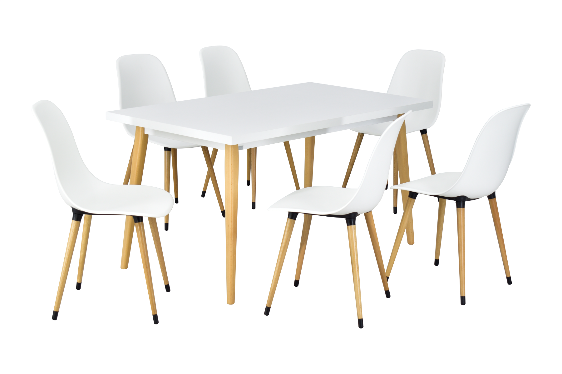 Eames Sandalye Avanos Ahşap Mdf Mutfak Masası Takımı 80*140 cm