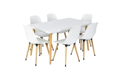 Eames Sandalye Avanos Ahşap Mdf Mutfak Masası Takımı 80*140 cm