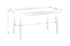 Eames Sandalye Avanos Ahşap Mdf Mutfak Masası Takımı 80*140 cm