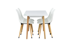 Vilinze Eames Sandalye Avanos Ahşap Mdf Mutfak Masası Takımı 70*120 cm