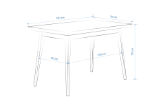 Vilinze Eames Sandalye Avanos Ahşap Mdf Mutfak Masası Takımı 70*120 cm
