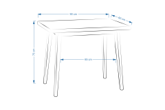Vilinze Eames Sandalye Avanos Ahşap Mdf Mutfak Masası Takımı 60*90 cm