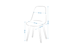 Vilinze Eames Sandalye Avanos Ahşap Mdf Mutfak Masası Takımı 60*90 cm