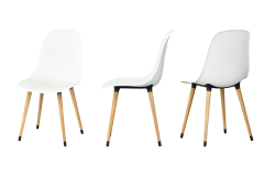 Vilinze Eames Sandalye Avanos Ahşap Mdf Mutfak Masası Takımı 90*90 cm