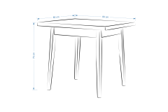 Eames Sandalye Avanos Ahşap Mdf Mutfak Masası Takımı 80*80 cm