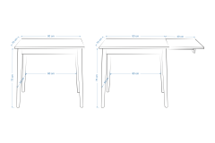 Eames Sandalye Avanos Ahşap Mdf Mutfak Masası Takımı 70*80 cm