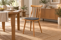 Vilinze Soma Naturel Ahşap Sandalye