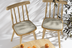 Vilinze Soma Naturel Ahşap Sandalye