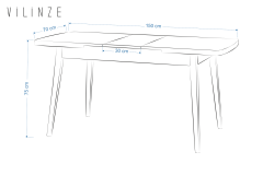 Vilinze Akdeniz Sandalye Golf Naturel Mutfak Masası Takımı - 70x120 cm Gri - Naturel - 6 Adet