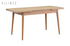 Vilinze Akdeniz Sandalye Golf Mutfak Masası Takımı - 70x120 cm Beyaz - Naturel - 6 Adet