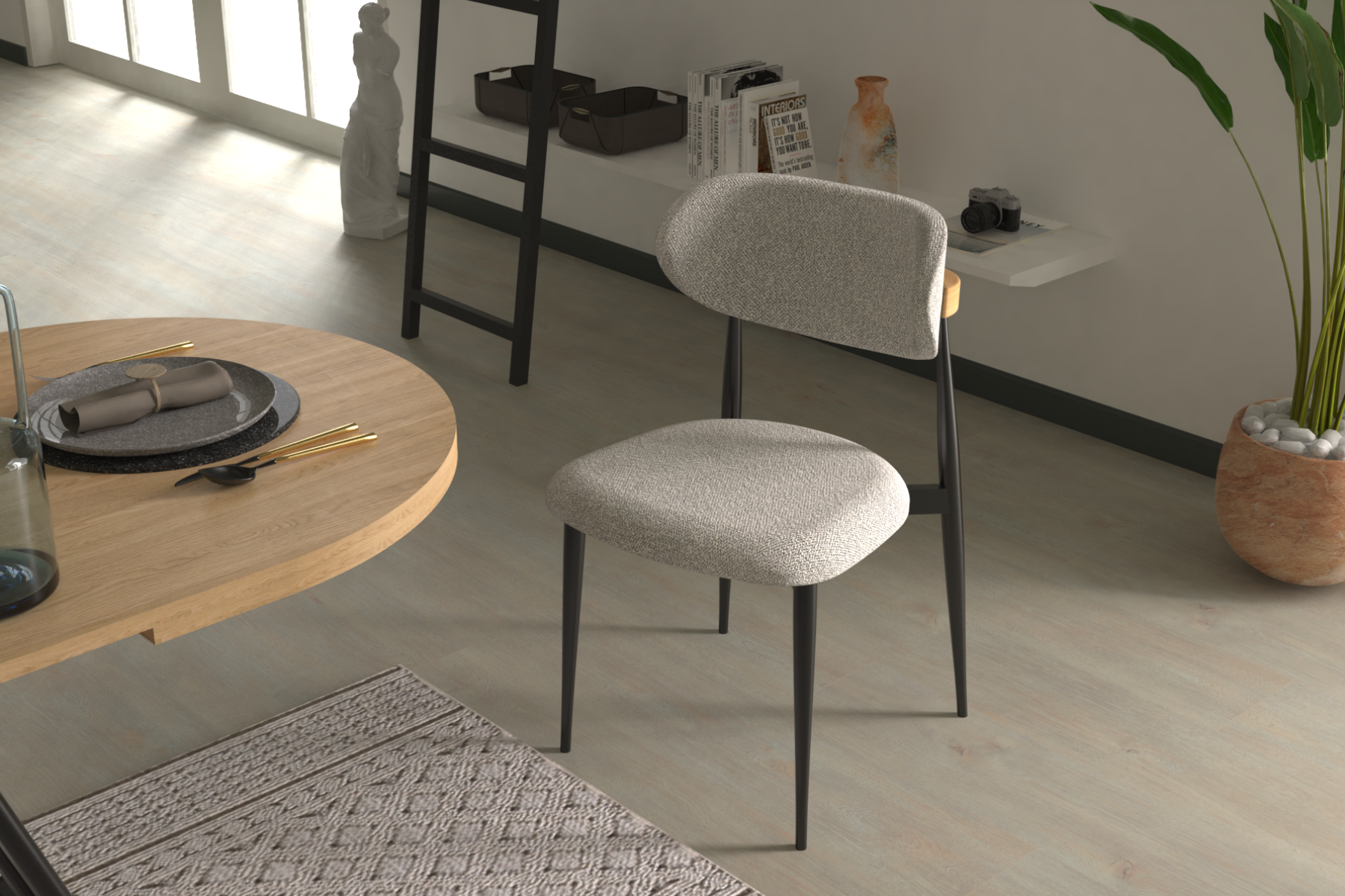 Vilinze Venüs Metal Ayak Teddy Sandalye