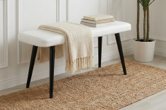 Vilinze Dino Siyah Ahşap Ayak Bank