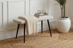 Vilinze Dino Siyah Ahşap Ayak Bank