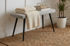 Vilinze Dino Siyah Ahşap Ayak Bank