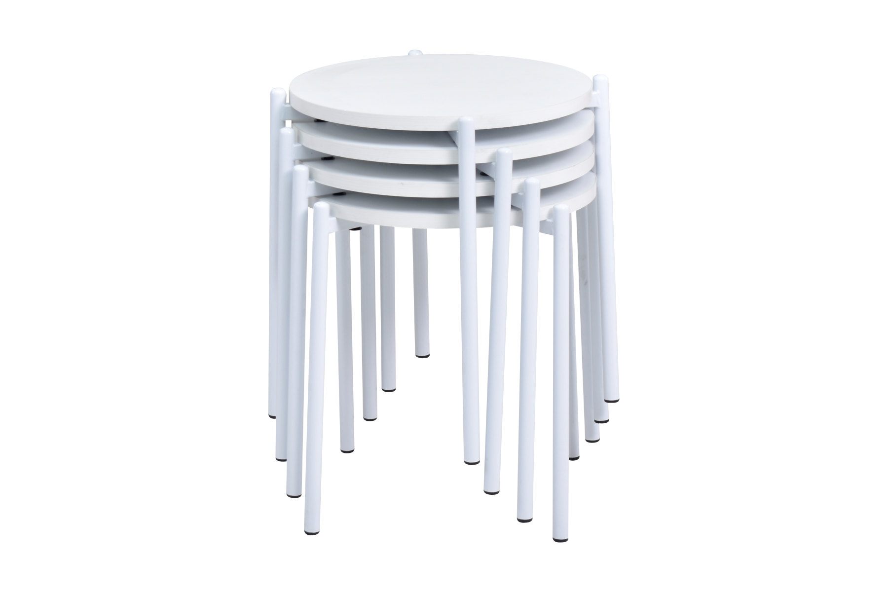 Vilinze Ay Beyaz Metal Ayak Zigon Sehpa