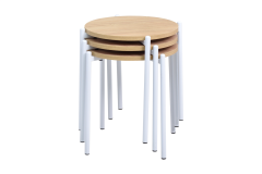 Vilinze Ay Beyaz Metal Ayak Zigon Sehpa