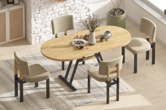 Vilinze Elvan Sandalye Afyon Mutfak Masası Takımı - 80x140 cm