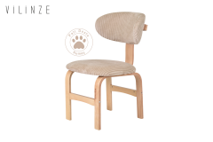 Vilinze Sofya Ahşap Sandalye Botan Ahşap Naturel Mutfak Masası Takımı - 90x180 cm