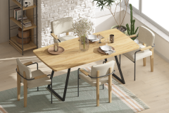 Vilinze Saray Sandalye Truva Mutfak Masası Takımı - 90x180 cm